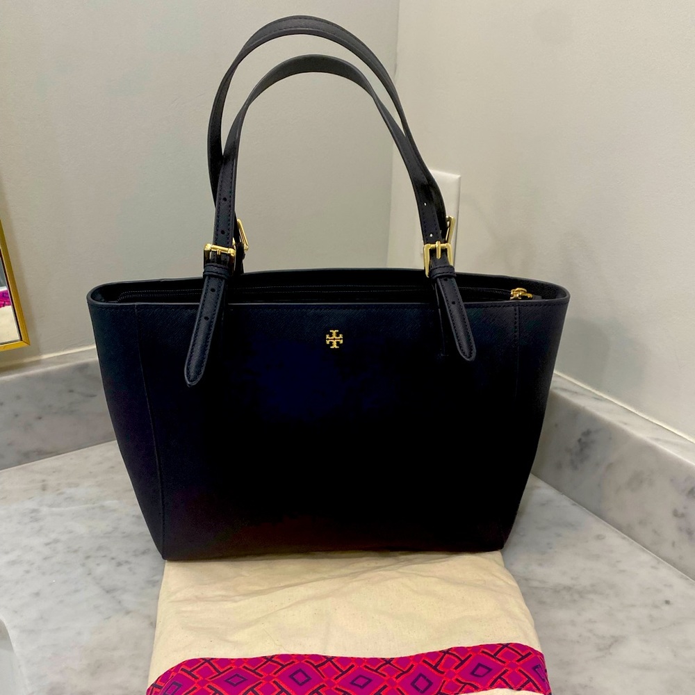 Tory Burch Navy leather shoulder bag tote
